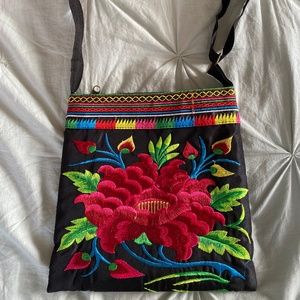 Mexican Embroidered Crossbody Adjustable Bag